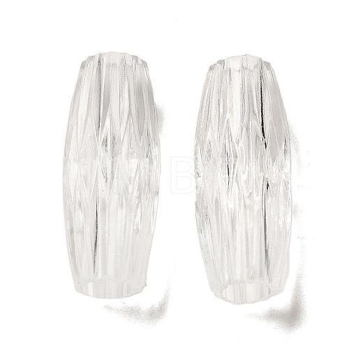 Transparent Acrylic European Beads TACR-G048-17-1