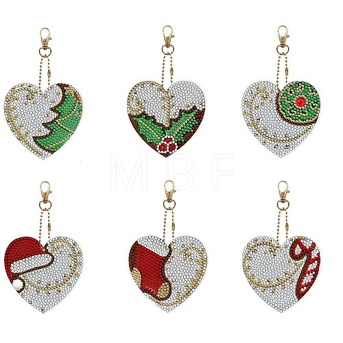 DIY Diamond Painting Keychain Kits DIAM-PW0010-67S-1