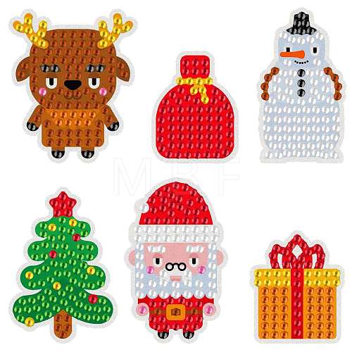 Christmas Theme DIY Diamond Painting Stickers Kits for Kids DIY-H123-03-1