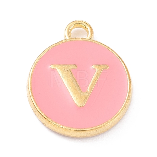 Golden Plated Alloy Enamel Charms X-ENAM-Q437-14V-1