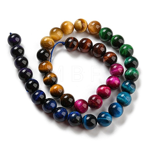 Gradient Color Natural Tiger Eye Beads Strands G-M413-A01-03-1