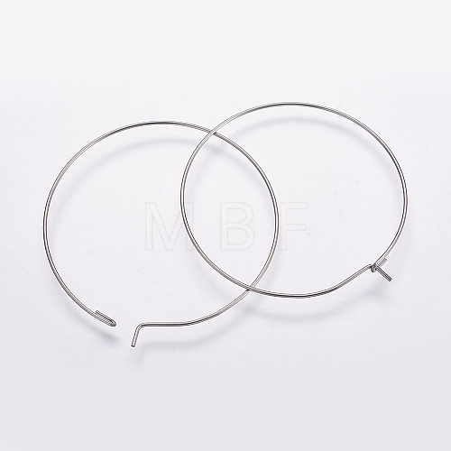 316 Surgical Stainless Steel Hoop Earrings Findings STAS-K146-039-45mm-0.8-1