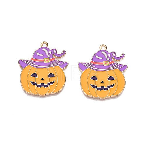 Halloween Theme Alloy Enamel Pendants PALLOY-N176-30-RS-1