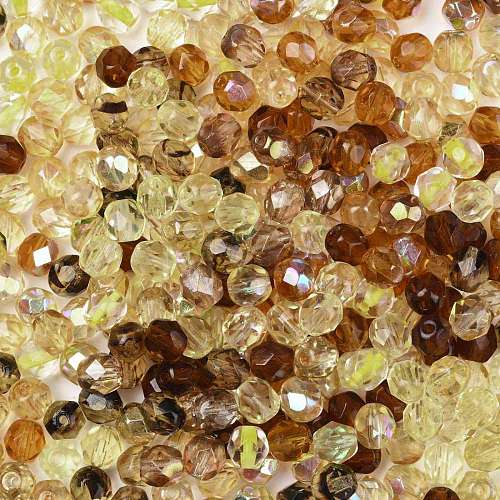 Fire-Polished Czech Glass Beads LAMP-O017-151-YM6-1