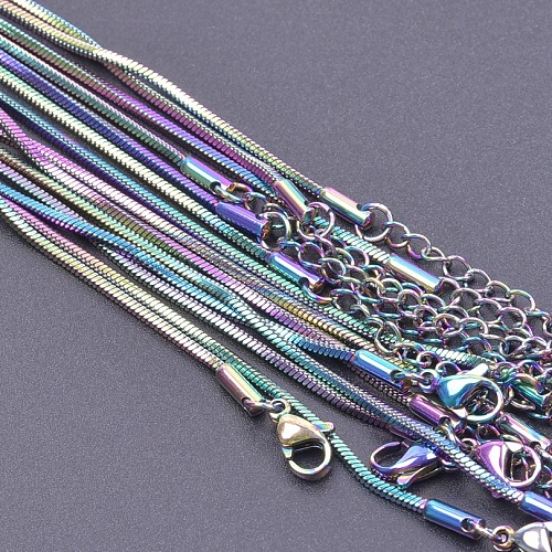 1.5MM Unisex 304 Stainless Steel Snake Chains Necklaces YL8473-5-1