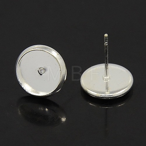 Brass Stud Earring Settings KK-H021-1N-1