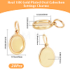 20Pcs 304 Stainless Steel Pendant Cabochon Settings STAS-BBC0010-95-2