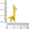 Giraffe Rack Plating Brass Enamel Pendants X-KK-Q804-15G-3