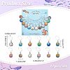 12Pcs 12 Colors Resin Figure of Fish Scale Charms Locking Stitch Markers HJEW-PH01506-3