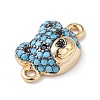 Brass Micro Pave Cubic Zirconia Connector Charms KK-M240-21-5