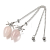 Natural Rose Quartz Dowsing Pendulum Pendants GG-CBA6D08-A05-2