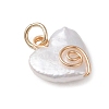 Natural Keshi Pearl Heart Charms PALLOY-JF04809-01-4