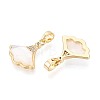 Natural White Shell Pendants KK-N287-25G-2