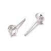 925 Sterling Silver Stud Earring Findings STER-K167-027B-S-6