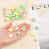 6 Style Food Grade Eco-Friendly Silicone Beads SIL-CA0001-39-3
