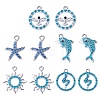 10Pcs 5 Styles Alloy Pendants FIND-TADJ0001-26C-3