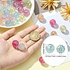 50Pcs UV Plating Rainbow Iridescent Acrylic Beads PACR-CJ0001-28-2