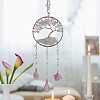 Tree of Life Natural Agate & Natural Crystal Chips Hanging Suncatchers RN-CBA387D-01G-2