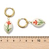 Printed Handmade Porcelain Dangle Earrings EJEW-JE07230-5