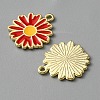Light Gold Plated Alloy Enamel Pendants LS-ENAM-WH0001-36LG-06-2