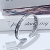 Vintage Zinc Alloy Textured Open Cuff Bangles WG06AAA-01-2