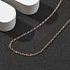 Brass Cable Chain Necklaces for Women NJEW-D302-20RG-2