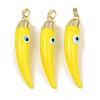 Handmade Evil Eye Lampwork Pendants LAMP-F031-01G-07-1