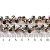 Half Golden Plated Electroplate Beads Strands EGLA-H104-09A-HP02-4