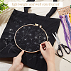 DIY Ethnic Style Embroidery Black Canvas Bags Kits DIY-WH0401-42A-4