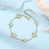 Ocean 304 Stainless Steel Turtle and Starfish Link Chain Anklets for Women AJEW-AN00821-1