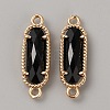 Golden Plated Brass Pave Glass Connector Charms FIND-WH0110-728G-02-1