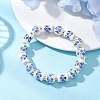 Blue and White Handmade Porcelain Beads Sracelets for Women BJEW-JB12972-1