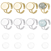DIY Oval Finger Rings Making Kit DIY-BBC0003-16-1