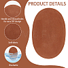 4Pairs 4 Colors Oval PU Imitation Leather Ornament Accessories PATC-CY0001-83-5