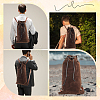 Flocking Fibre Drawstring Backpacks with PU Leather Straps and Alloy Clasps ABAG-WH20019-02B-4