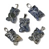 Natural Blue Spot Jasper Pendants G-B127-09P-09-2