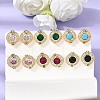 Brass Micro Pave Cubic Zirconia Stud Earrings EJEW-G471-05G-1