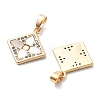 Brass Micro Pave Cubic Zirconia Pendants KK-L222-016G-2