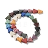 Triangle Dyed Natural Lava Rock Beads Strands G-O126-04A-01-2