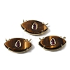 Natural Tiger Eye Pendants KK-C255-22G-01-1