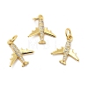 Rack Plating Brass Micro Pave Cubic Zirconia Charms X-KK-K270-39G-4