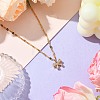 Brass Micro Pave Cubic Zirconia Charms Necklace for Women NJEW-JN04913-2