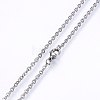 304 Stainless Steel Cable Chains Necklaces NJEW-F226-04P-09-2