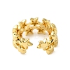 Star Brass Open Cuff Rings for Women RJEW-A048-22G-3