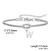 304 Stainless Steel Initial Charm Bracelets FS-WGD8E41-51-1