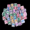 50Pcs Acrylic European Beads MACR-TADJ0001-13Y-4