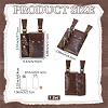Rectangle PU Leather Medieval Waist Belt Bag with 2Pcs Glass Potion Bottles AJEW-WH0696-581A-2