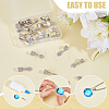 30Pcs Rack Plating Brass Glue-on Flat Pad Bails KK-HY0004-20-3