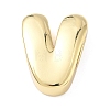 Brass Initial Beads KK-B167-27G-01V-1