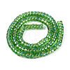 AB Color Plated Transparent Glass Beads Strands GLAA-T026-3x6mm-T08-2